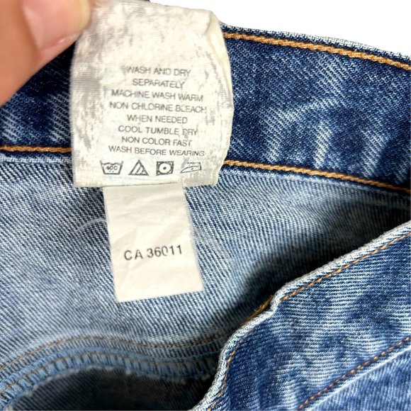 Vintage 90s-Y2K Jordache High Waisted Knee Length Denim Skirt - Picture 9 of 10